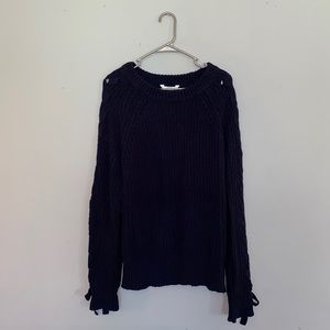 Navy Blue Knitted Sweater